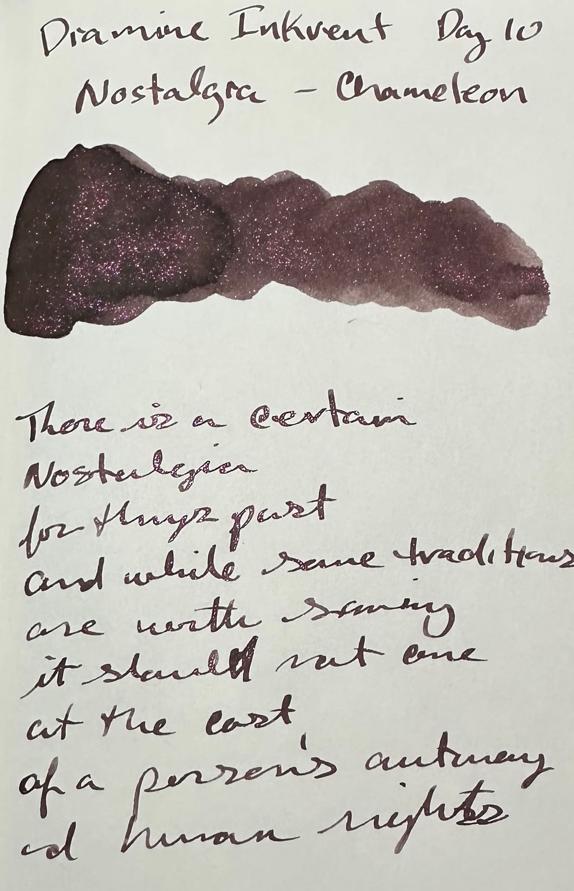 Diamine Inkvent Calendar Day 10