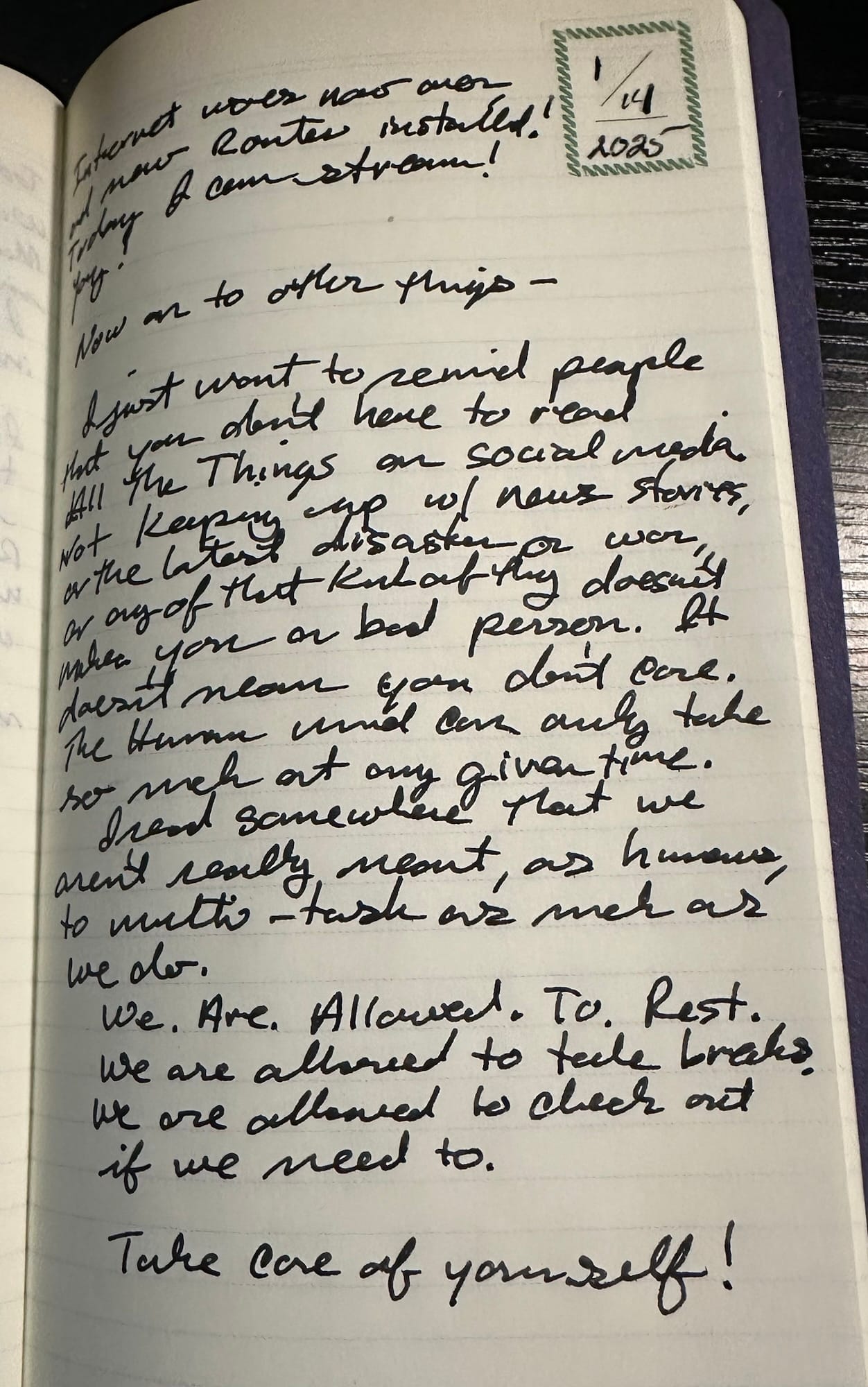 Fountain Pen Thoughts - 14 Jan.