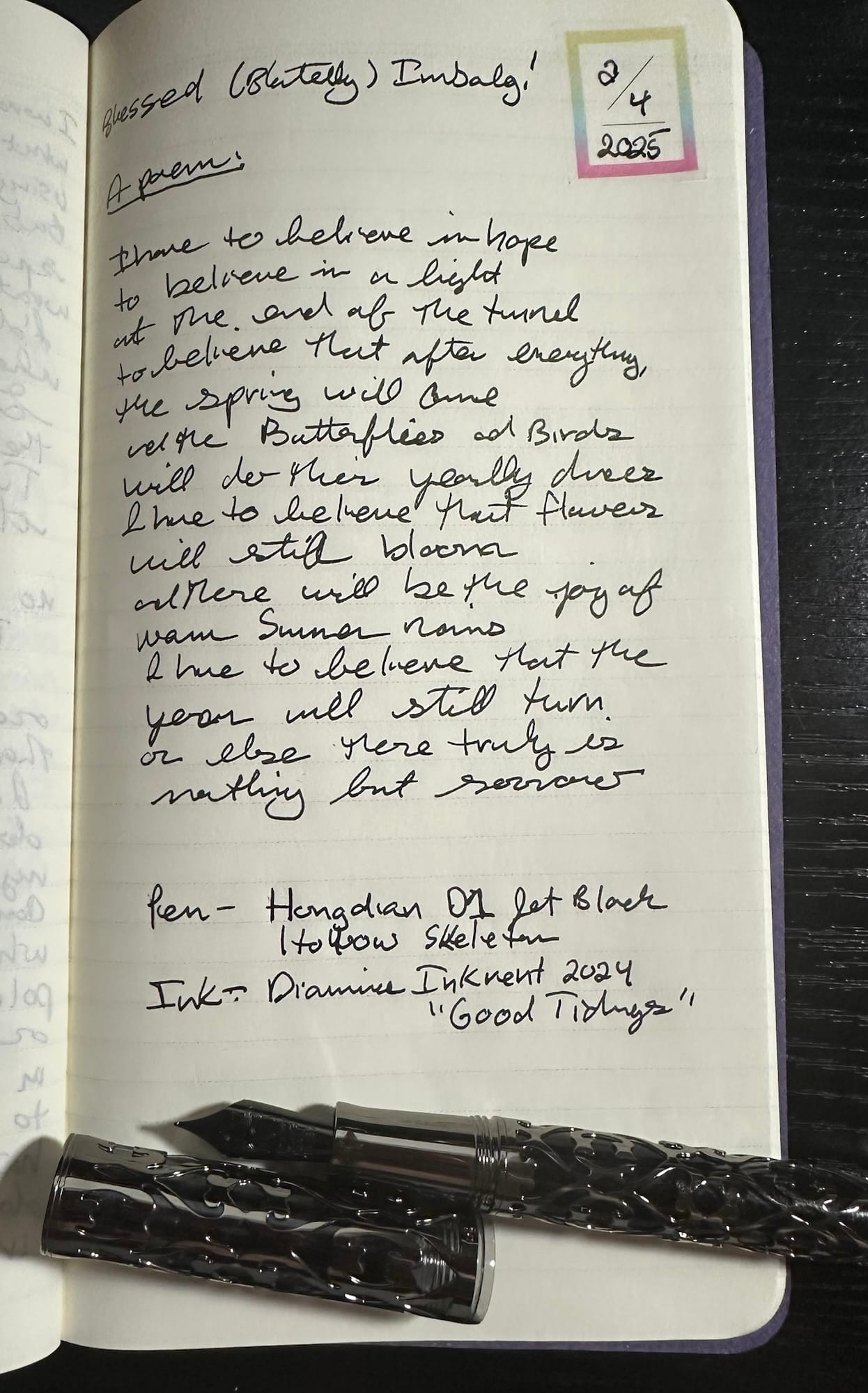 Fountain Pen Thoughts -- February 4