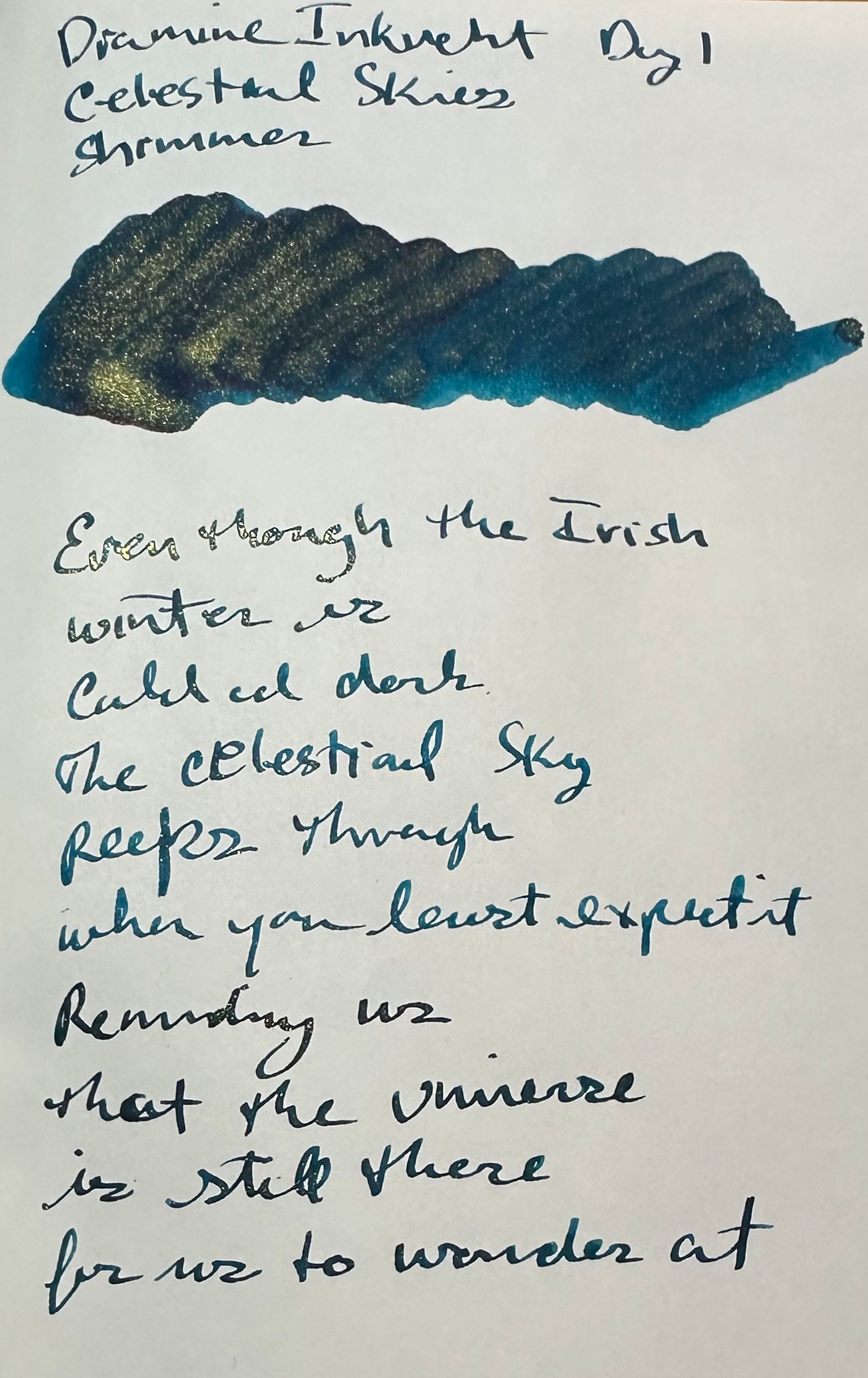 Diamine Inkvent Calendar Day 1