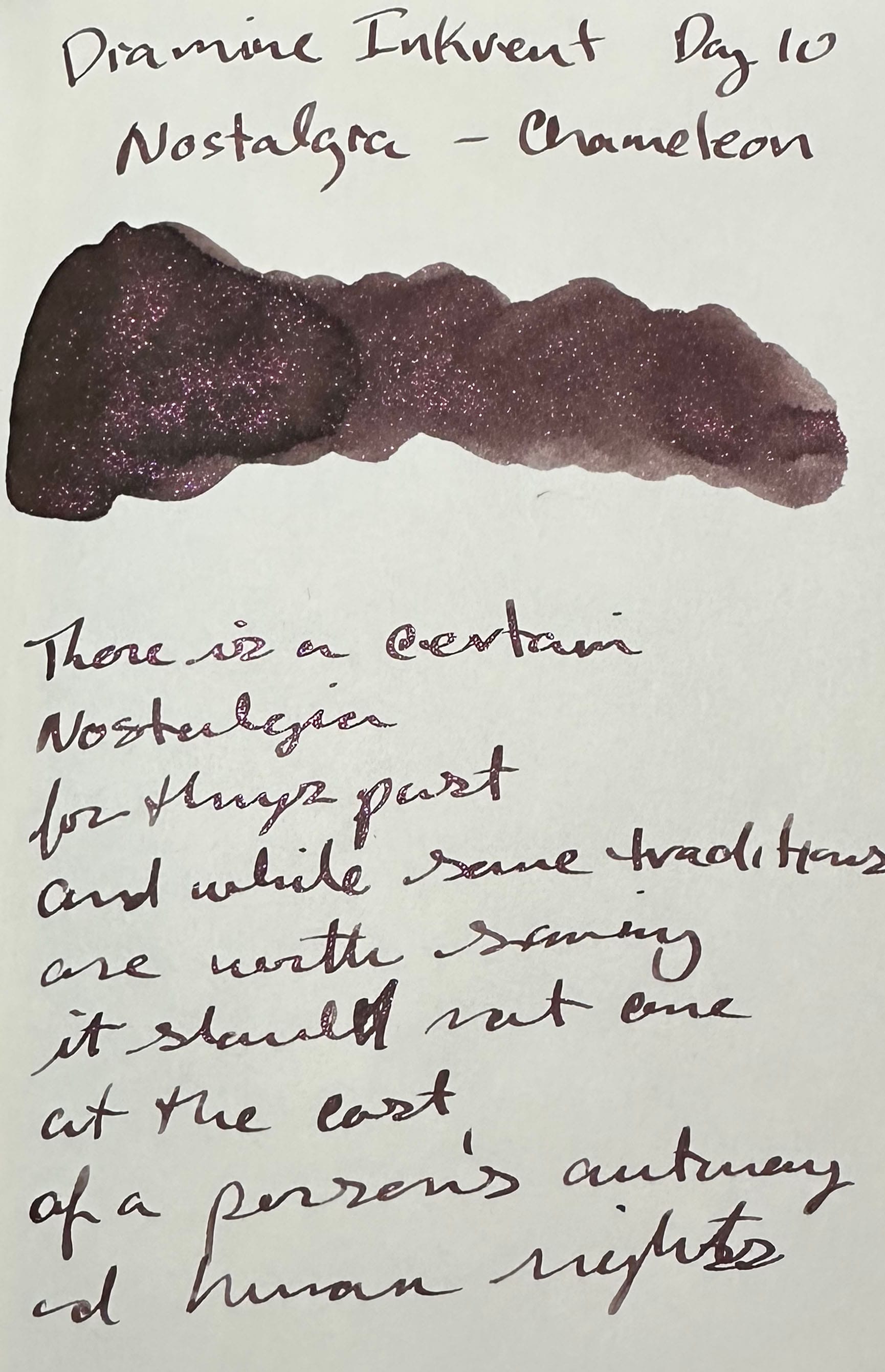 Diamine Inkvent Calendar Day 10