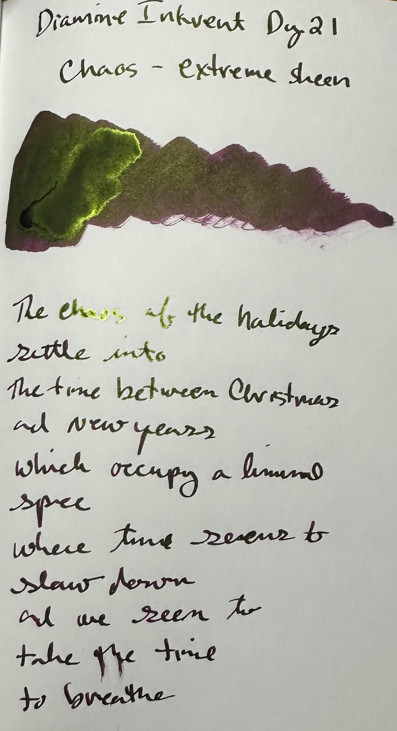 Diamine Inkvent Calendar Day 21