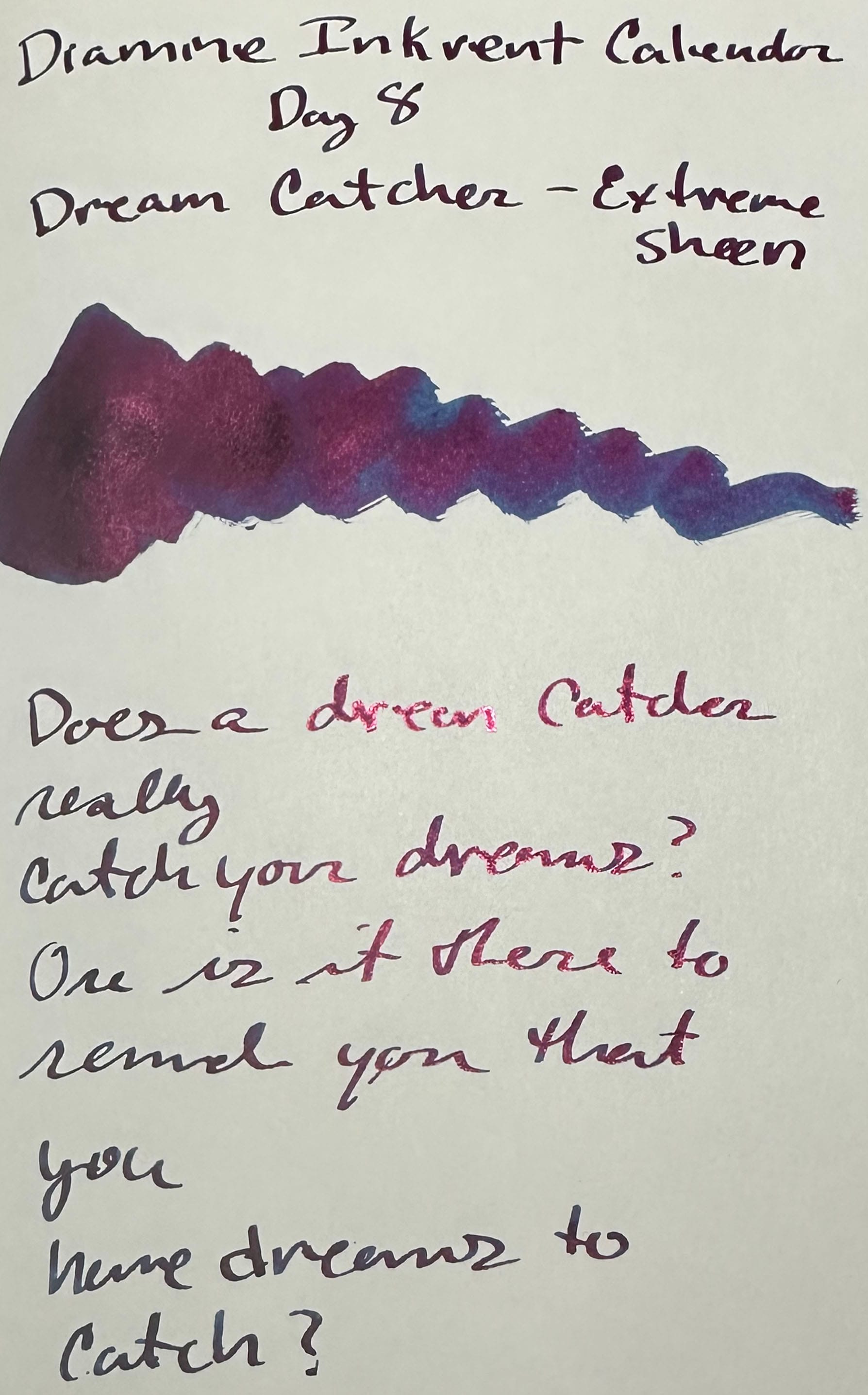 Diamine Inkvent Calendar Day 8