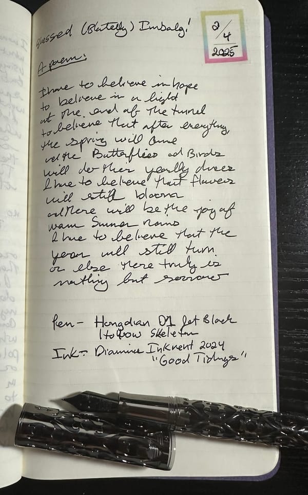 Fountain Pen Thoughts -- February 4