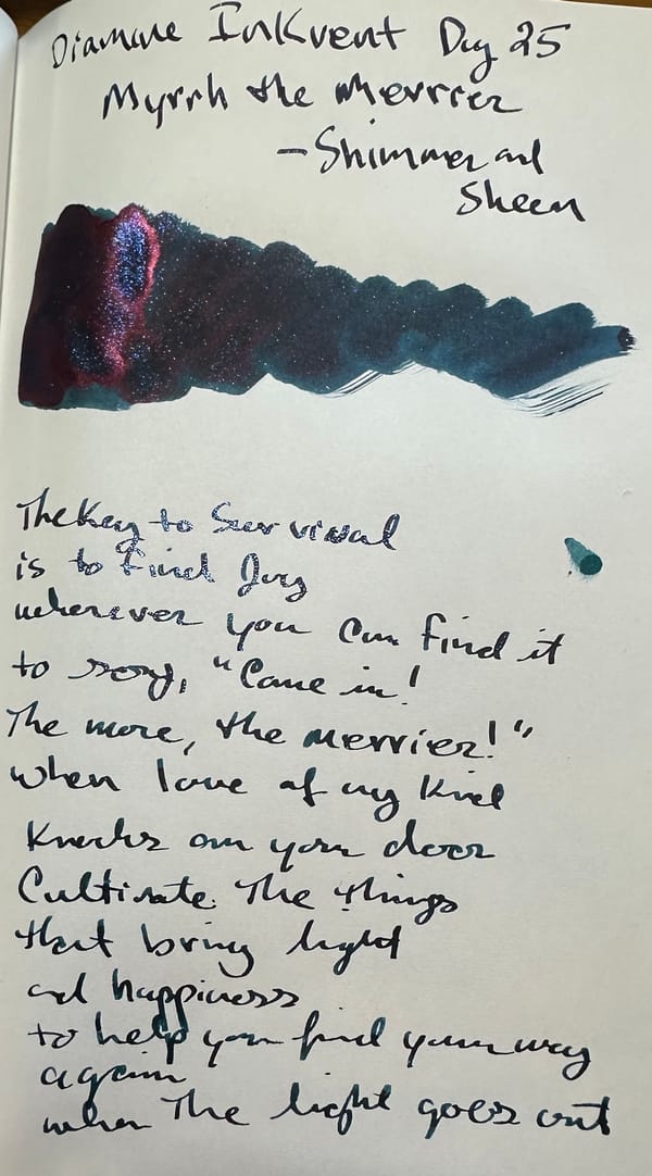 Diamine Inkvent Calendar  -- Day 25